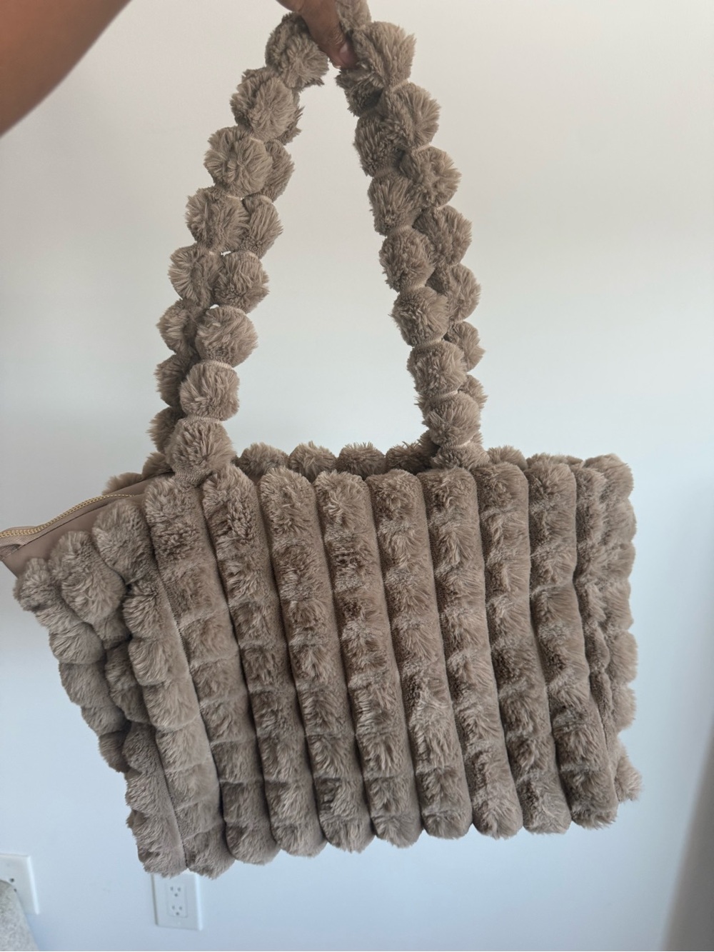 Brown Faux Fur Tote